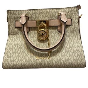 Michael Kors Vanilla and Pink Small Hamilton